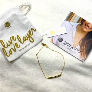 NWT GORJANA Nia Shimmer Bar Bracelet GOLD